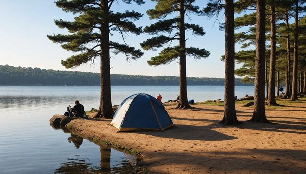 Camping en bord d'eau près du bassin d'arcachon